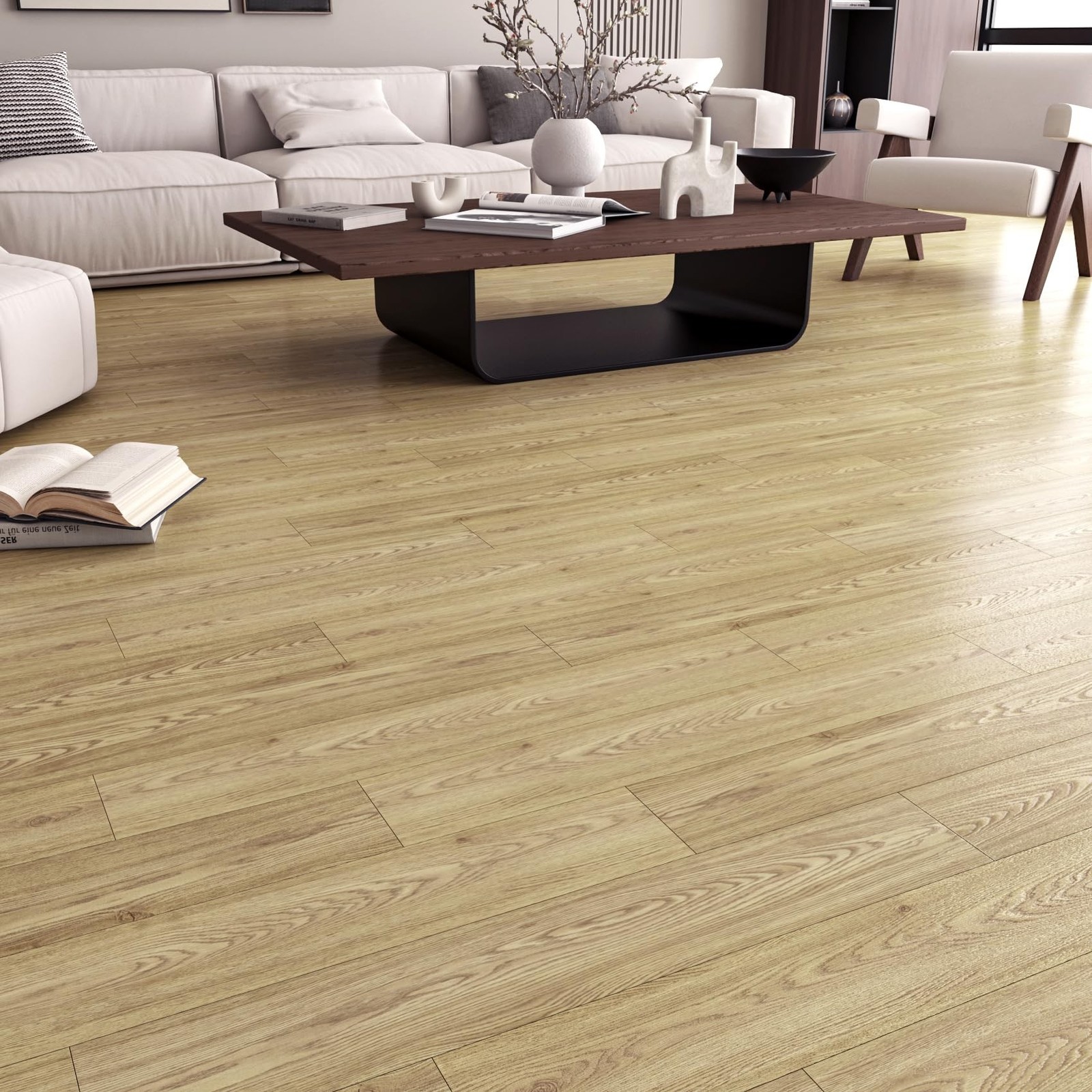 Stickyart Oak Wood Vinyl Flooring Peel and Stick Floor Tile 12"x12" Waterproo…
