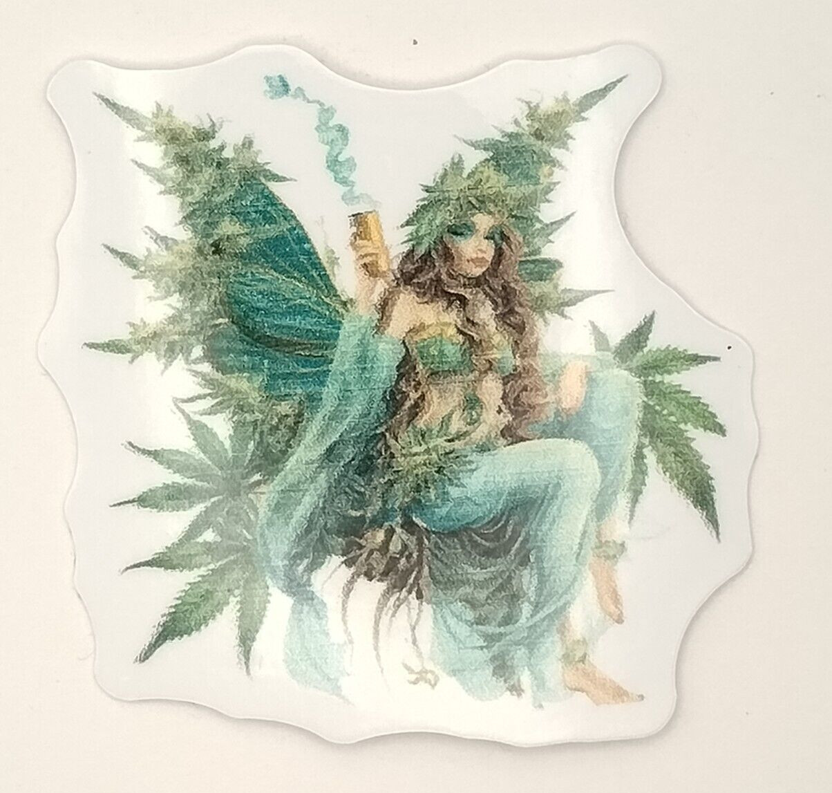 Stoner Fairy Weatherproof Vinyl Sticker Marijuana Weed 420 Fairy Gift Fairycore