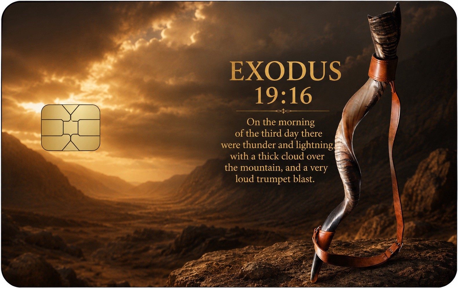 Exodus 19:16 Bible Verse Credit Card Skin Sticker – Christian Faith Inspired