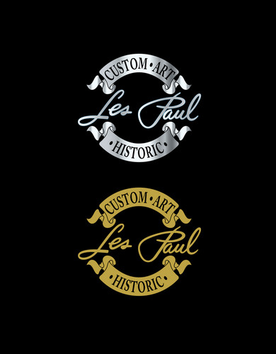 Metallic Gold Gib son Custom Shop / Anniversary Showcase Limited Headstock Decal