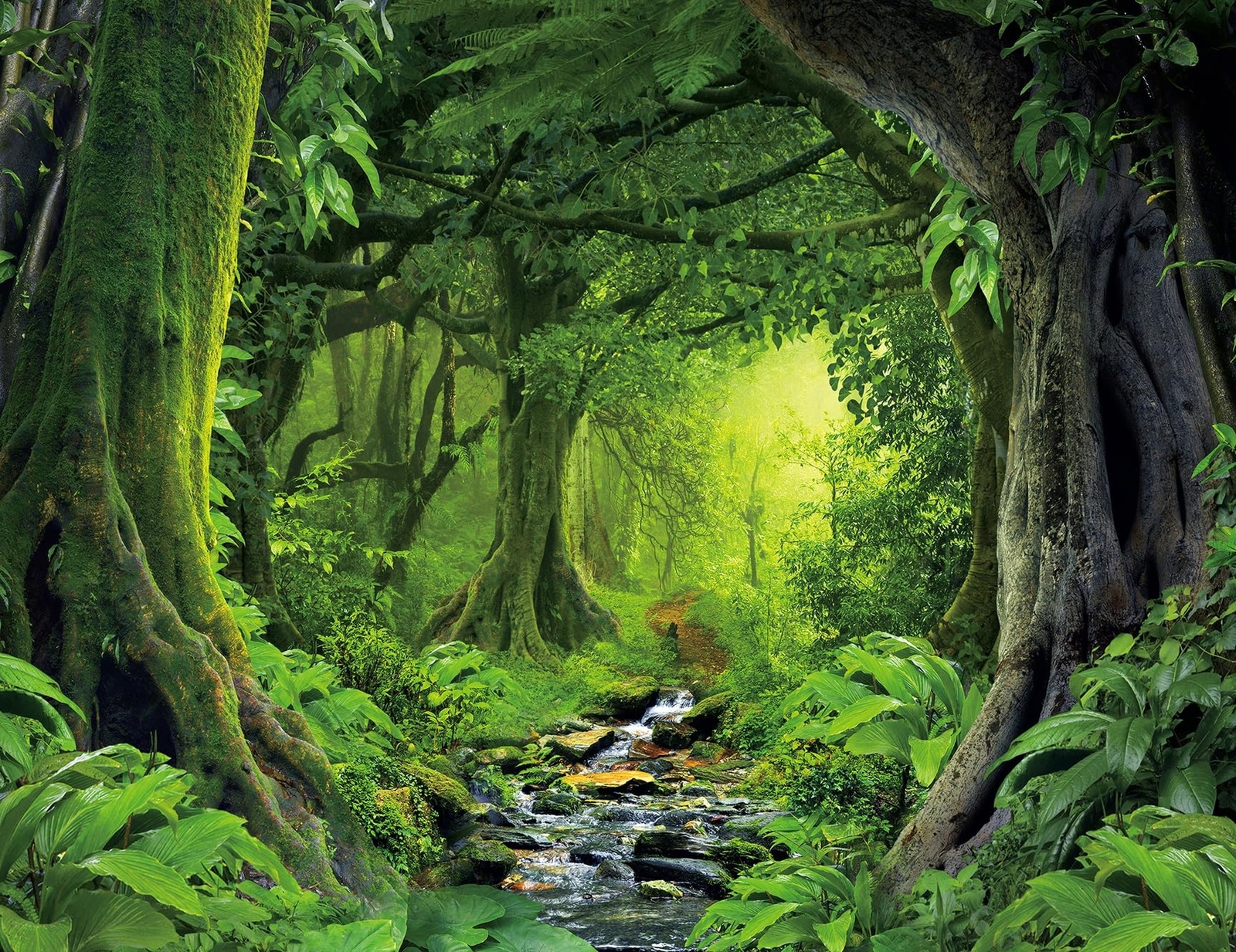AMUGISH Nature Forest Wallpaper Wall Mural Tapestry Peel and Stick | Bathroom…