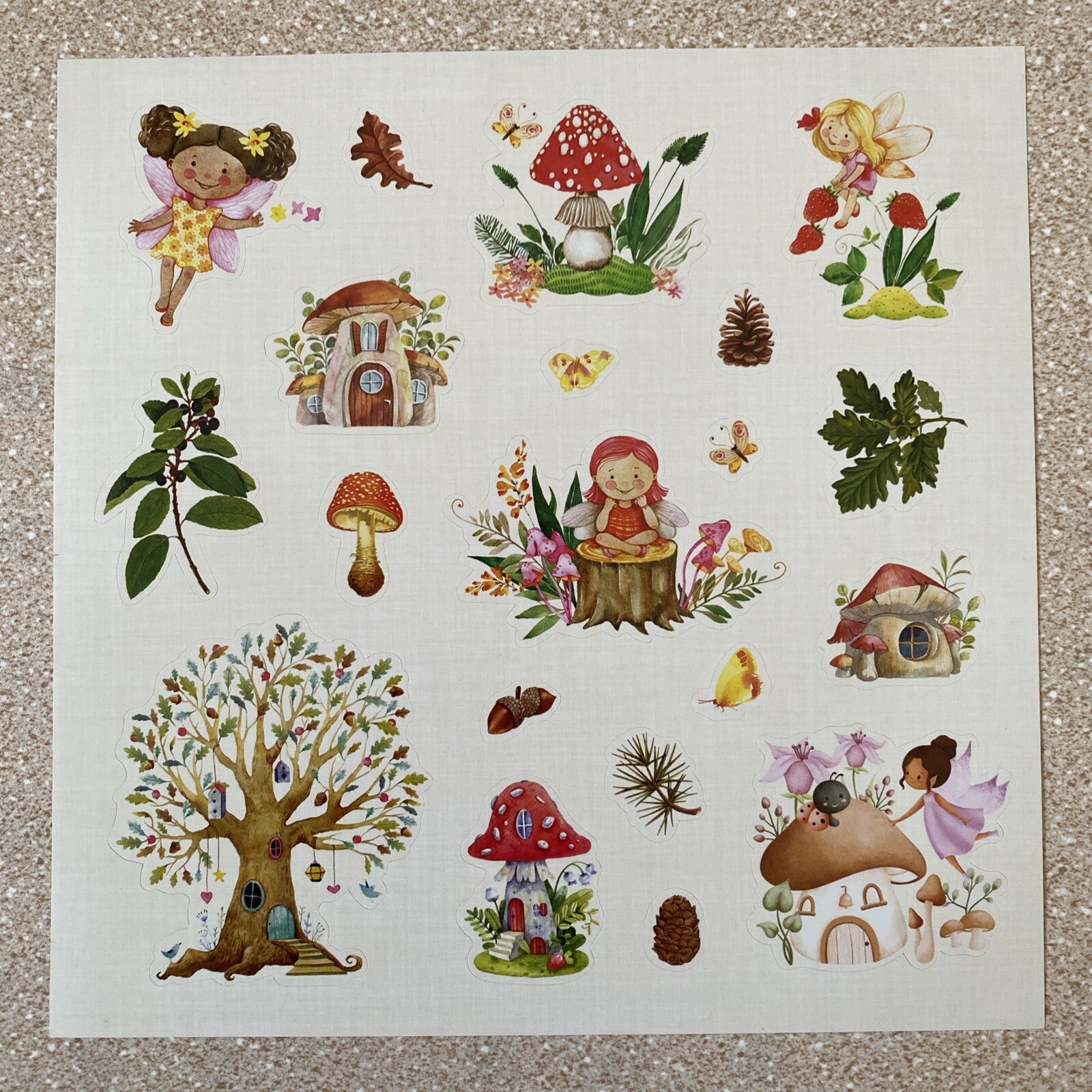 Kid Fairies Flowers Butterflies Unicorn Fantasy Flower Shop Teapot Stickers New