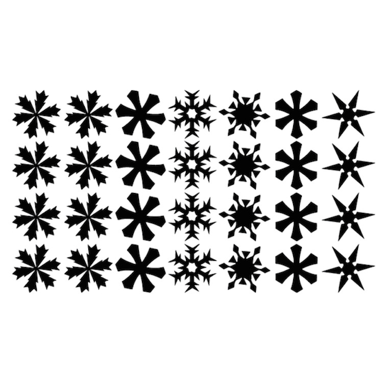Snowflake Snowfall Decals Christmas Window Stickers Christmas Decorations, h59