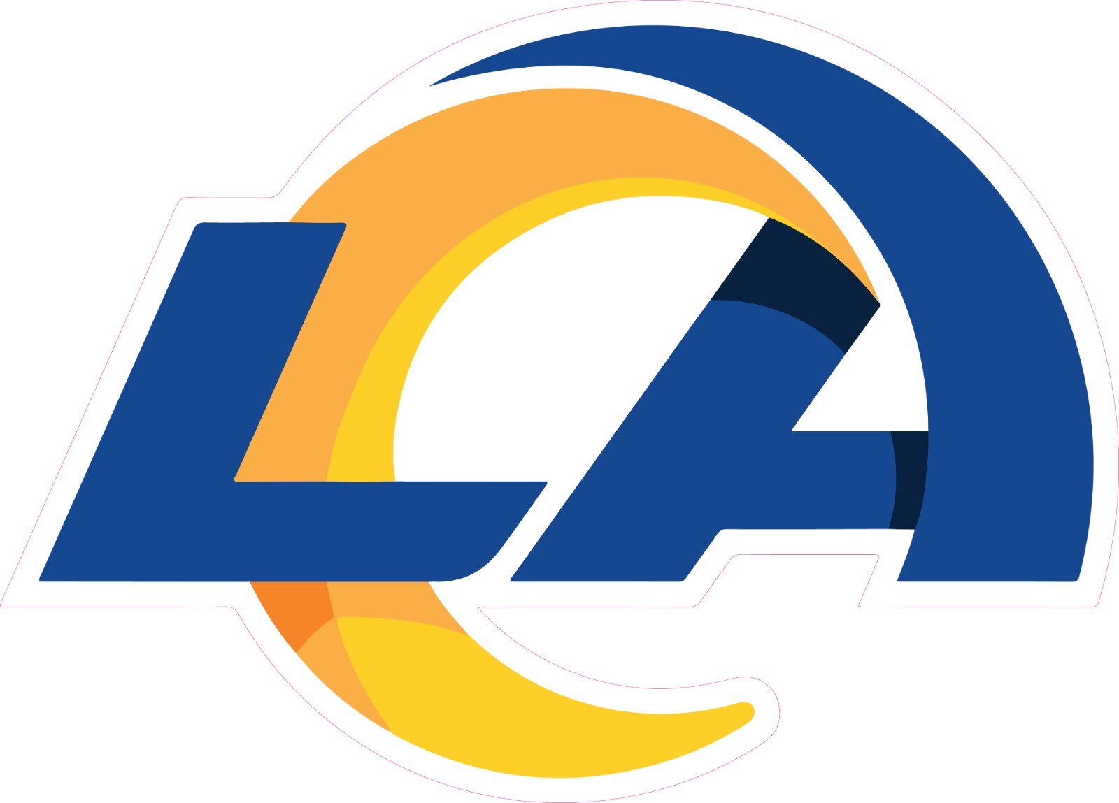Los Angeles Rams Football Vinyl Decal Sticker Car Truck Bumper Tumbler Mug