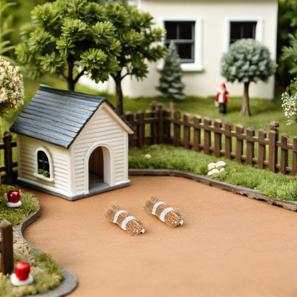 12pcs Miniature Hay Bales – Dollhouse Hayrick for Mini House Decoration – Micro