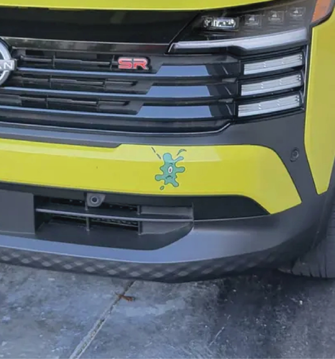 Funny Squished Plankton Spongebob Decal For Window, Car, Gas Lid, Water Bottle