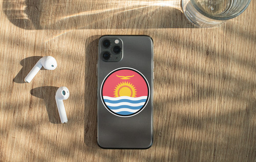 Kiribati Flag Circle Sticker Decal