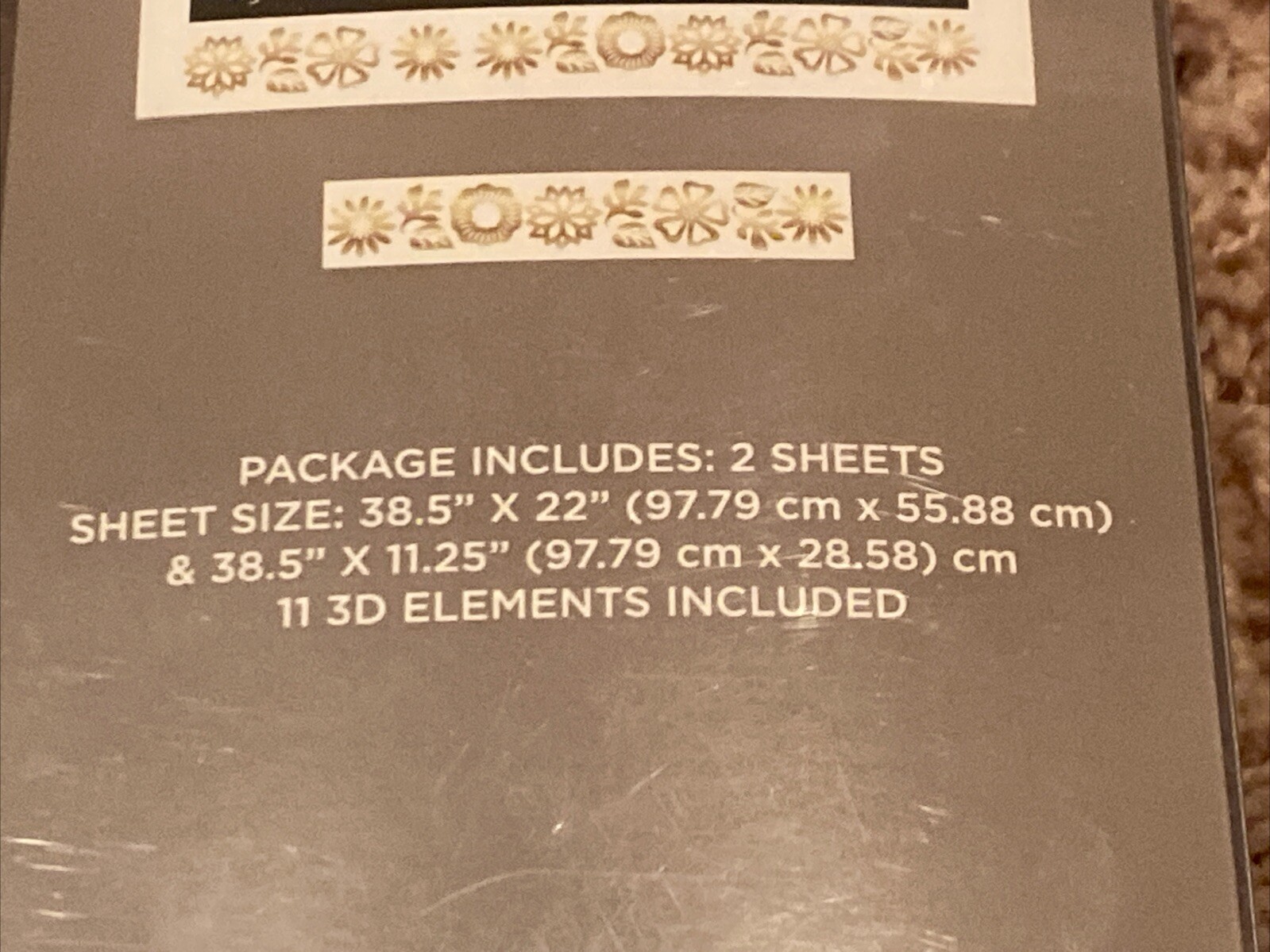 DCWV Self Adhesive Wall Decals Calendar Gold Foiled Elements Wall Decor Craft