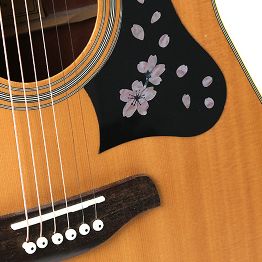 2 Pcs Floral Guitar Sticker Guitar Inlay Stickers Acoustic Guitar Decals