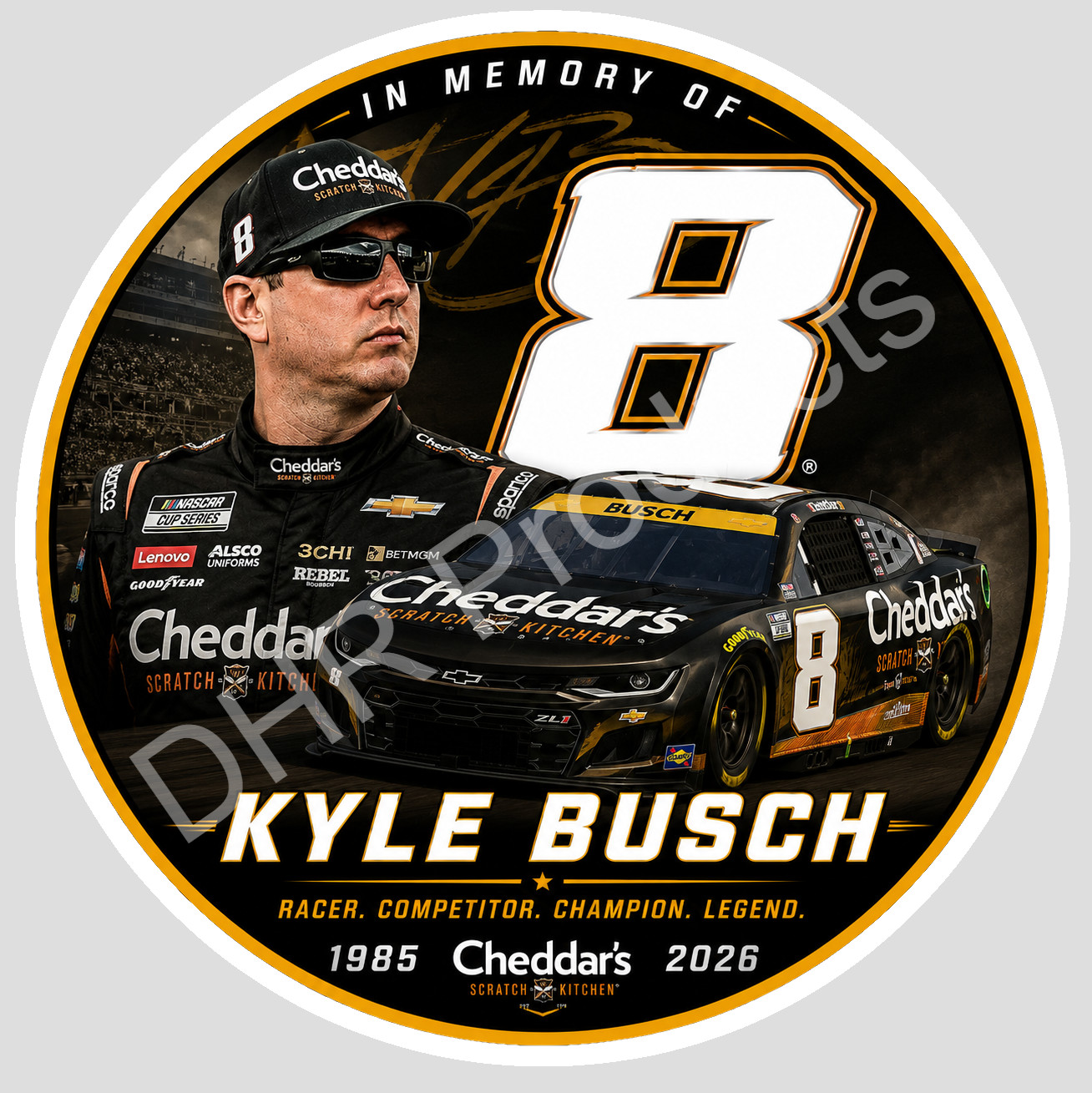 Kyle Busch Number 8 Tribute Commemorative Vinyl Sticker/Decal NASCAR 03