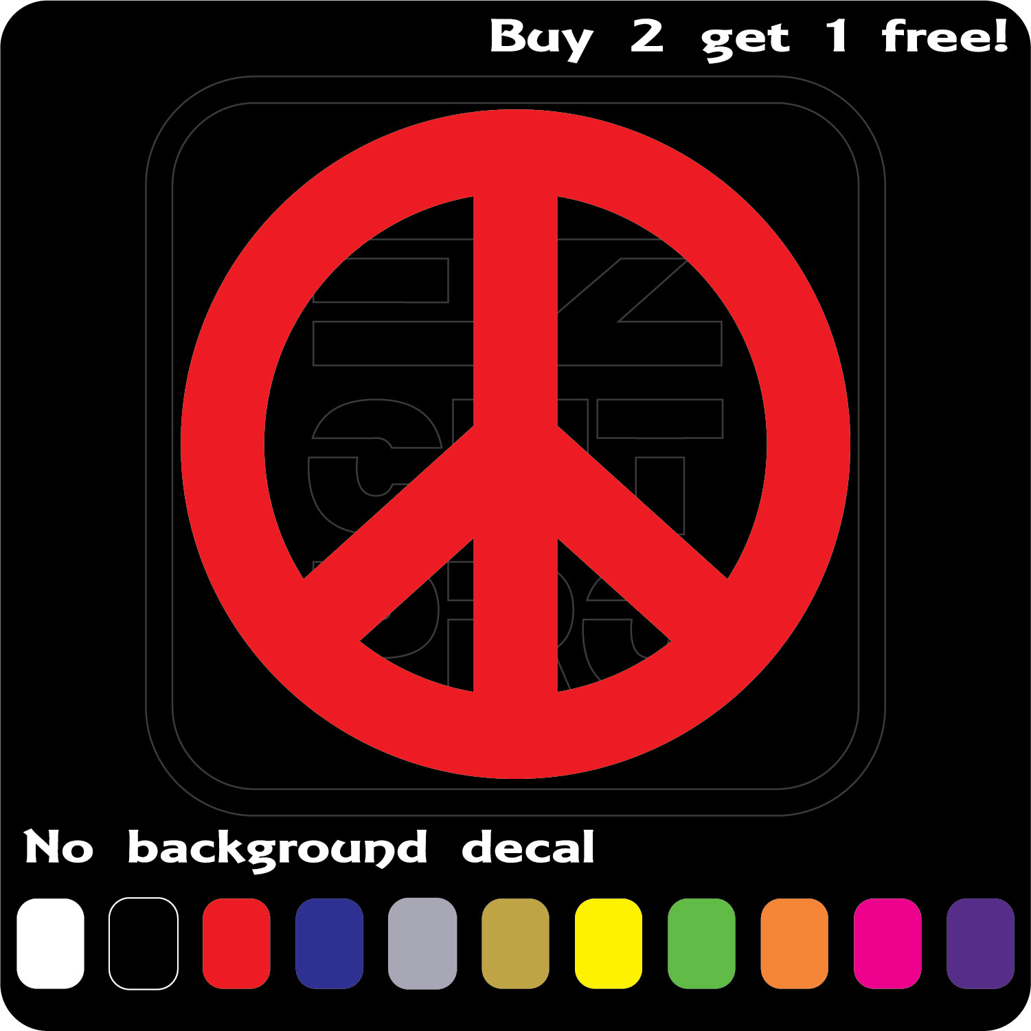 PEACE SIGN LOGO STICKER VINYL DECAL LOVE HIPPIE SYMBOL CAR WINDOW Buy2Get1Free
