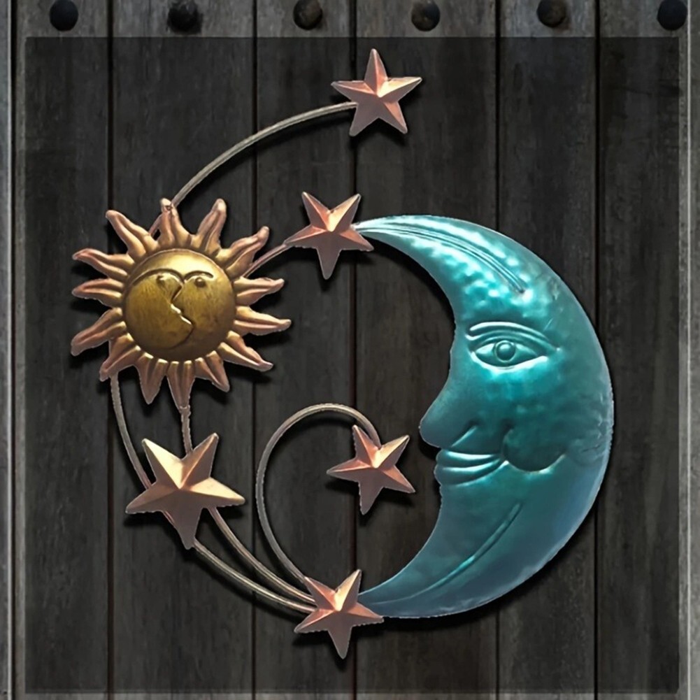 Moon and Sun Wall Decor Intricate Design Suitable for Indoor and Outdoor Spaces