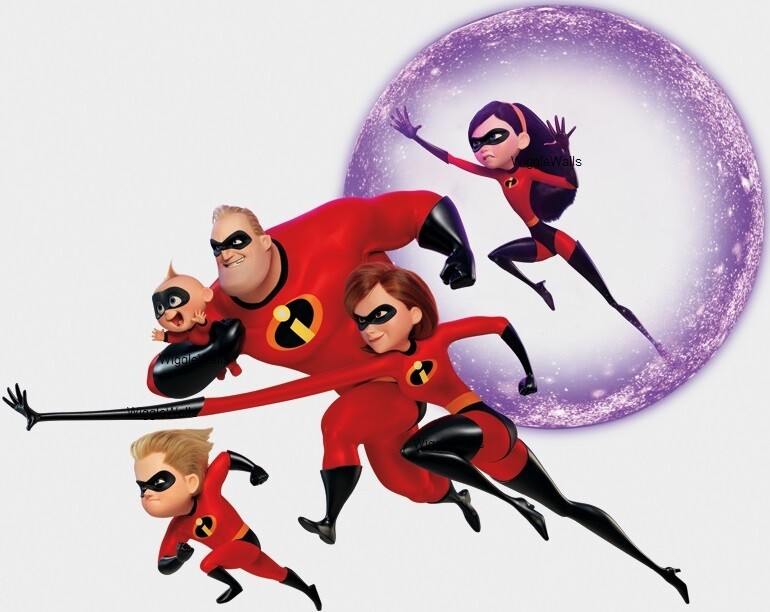 22 STYLES Incredibles Wall Decal Disney Movie Sticker Decor Kid Room Dash Violet