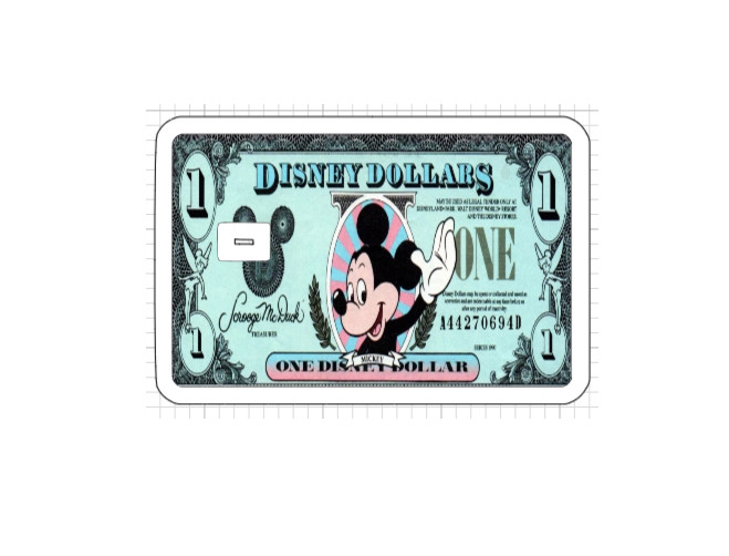 18 Options Disney Dollars Credit Debit Card Skins Disneyland Mickey Mouse Donald