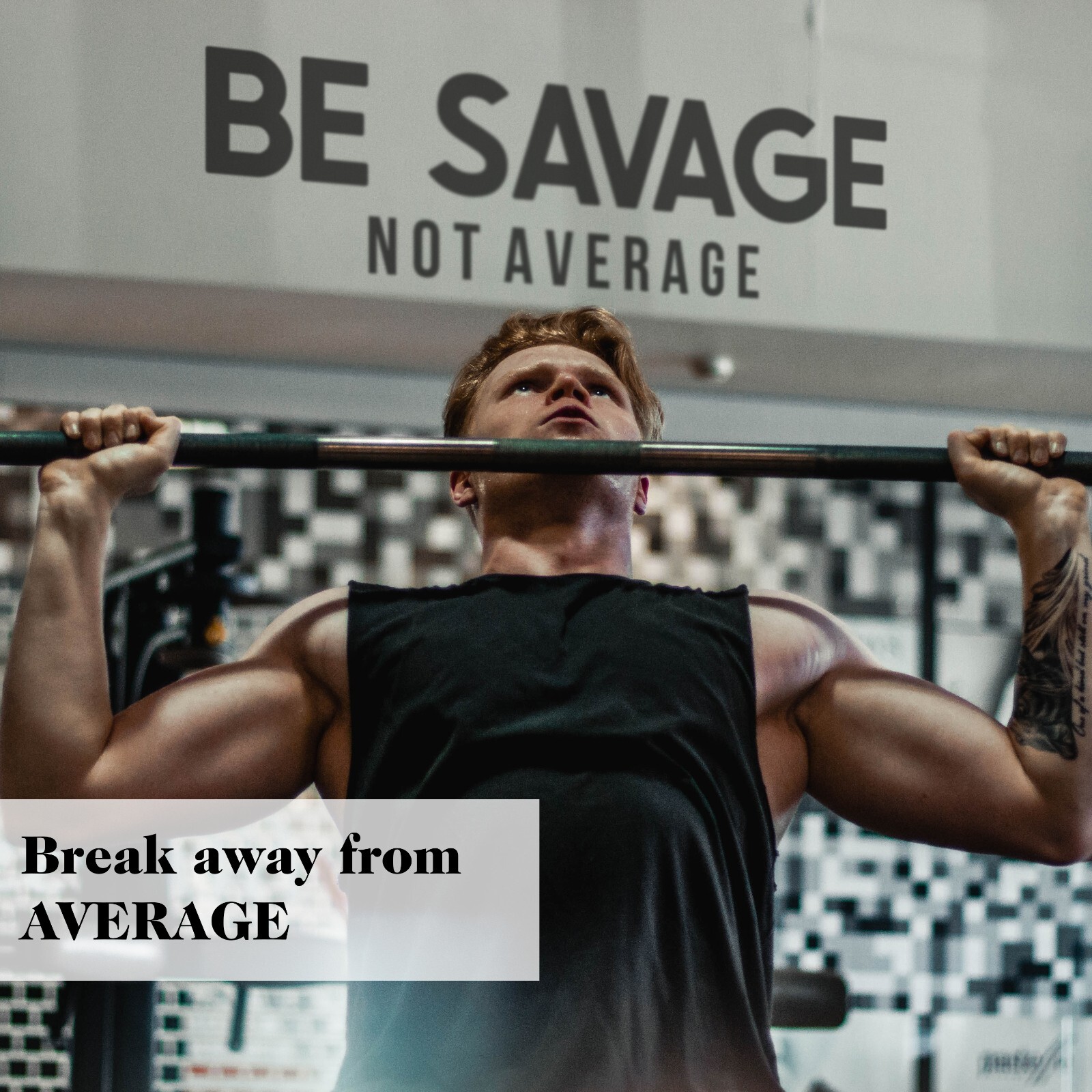 Be Savage Not Average Motivational Wall Decal Sticker Quote for Home Gym Office