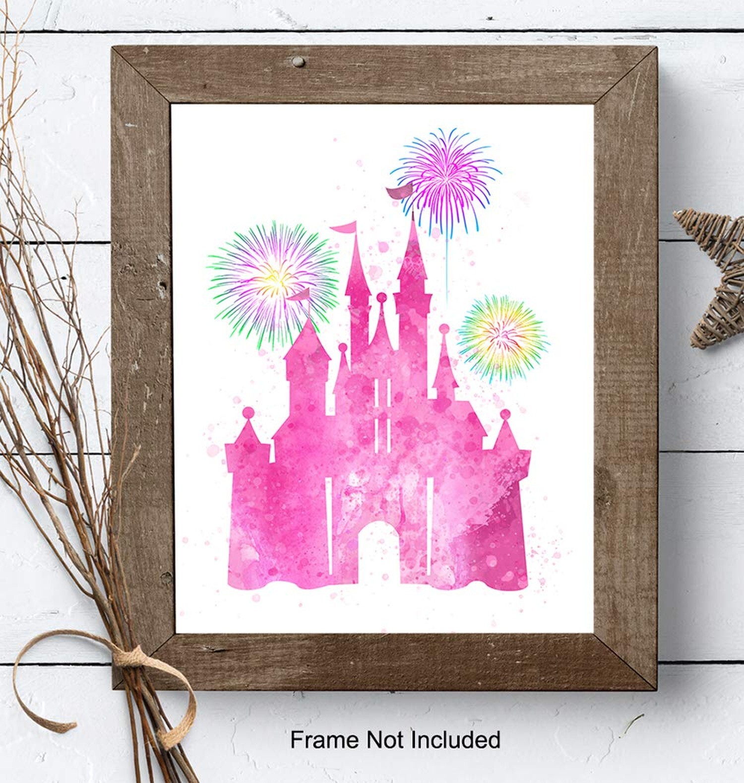 Castle Wall Art Poster print – Perfect Girl Room Decor for Kids and Women – G…