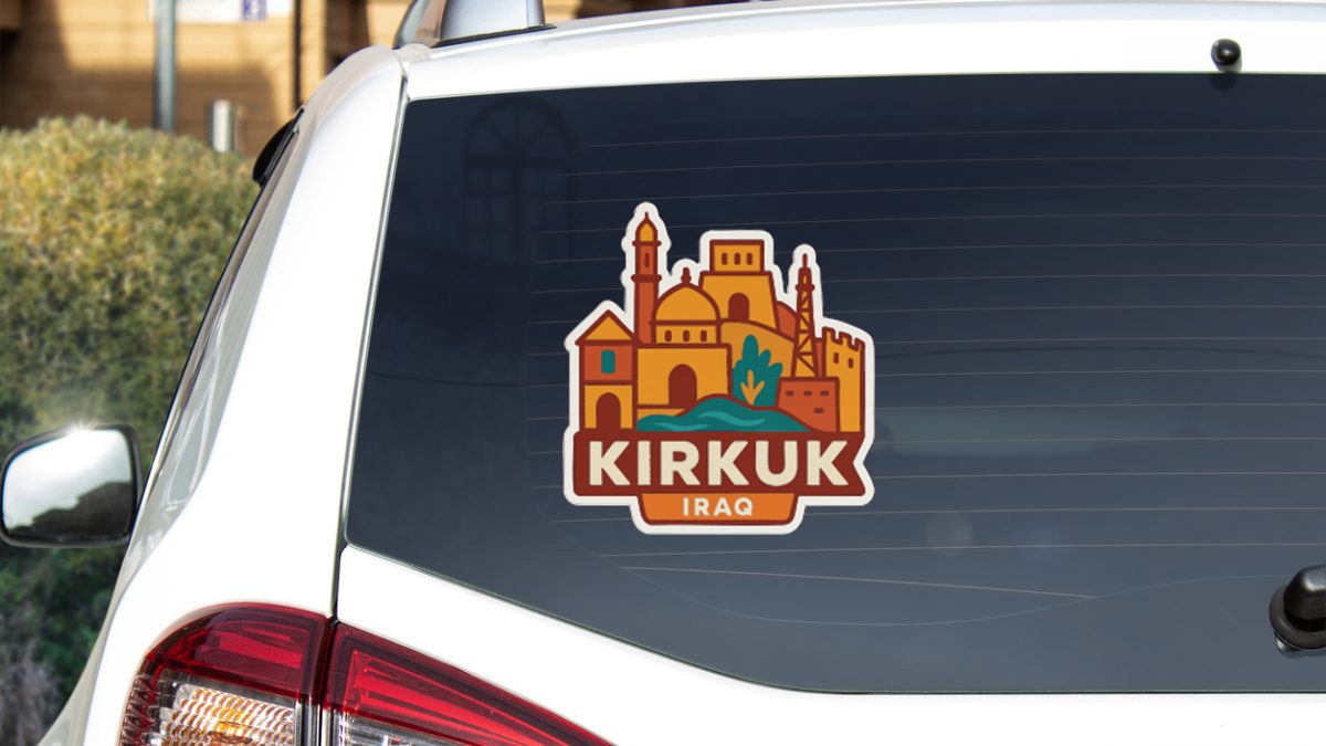 Kirkuk Iraq Sticker Decal Vinyl Die-Cut City Skyline Landmark Design