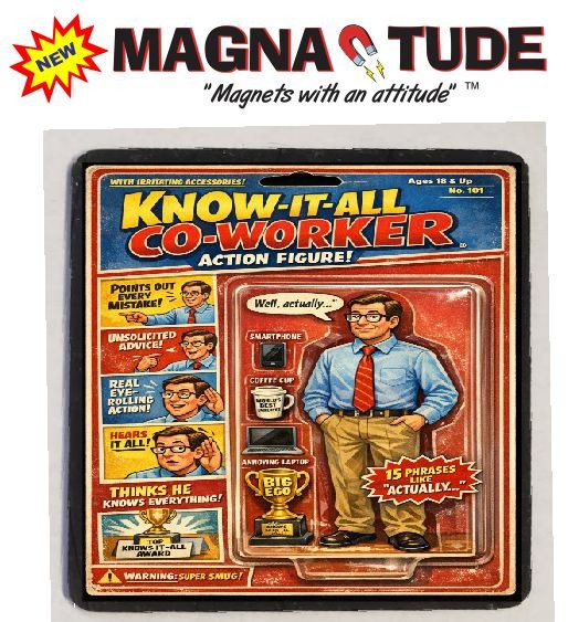 Action Figure Know It All Refrigerator Magnet M268