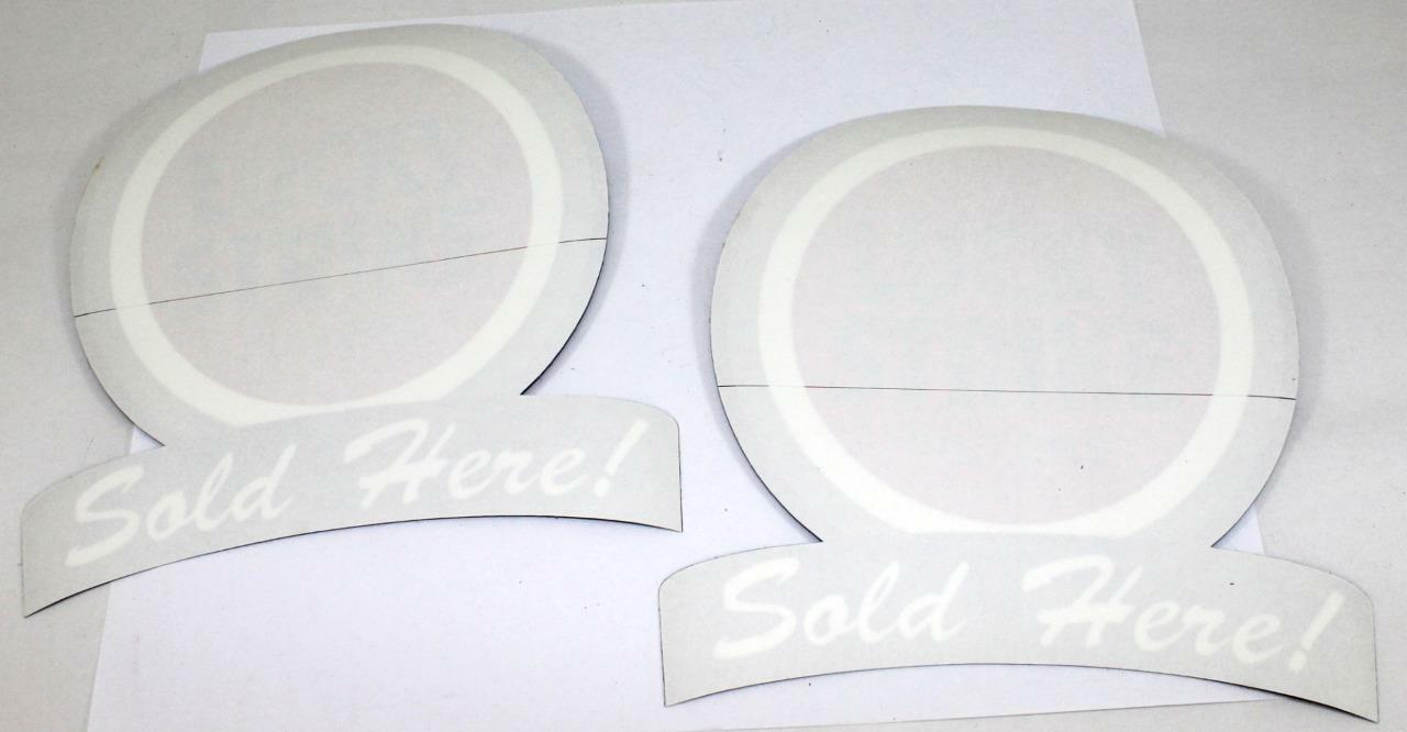 2 – 1999 Lucky Strike Sold Here Store Window Stickers ~ Double Sided ~ 7" x 6.5"