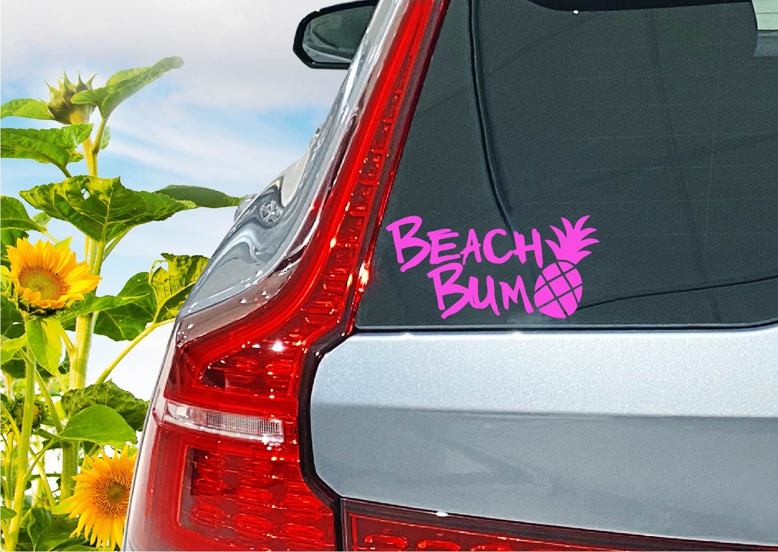 Beach Bum Pineapple Life Decal Sticker Tropical Salt Ocean Window Sticker Car