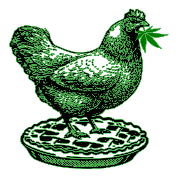 Weatherproof Chicken Pot Pie Weed Stickers Vinyl Decal Added Layer UV Safe Humor