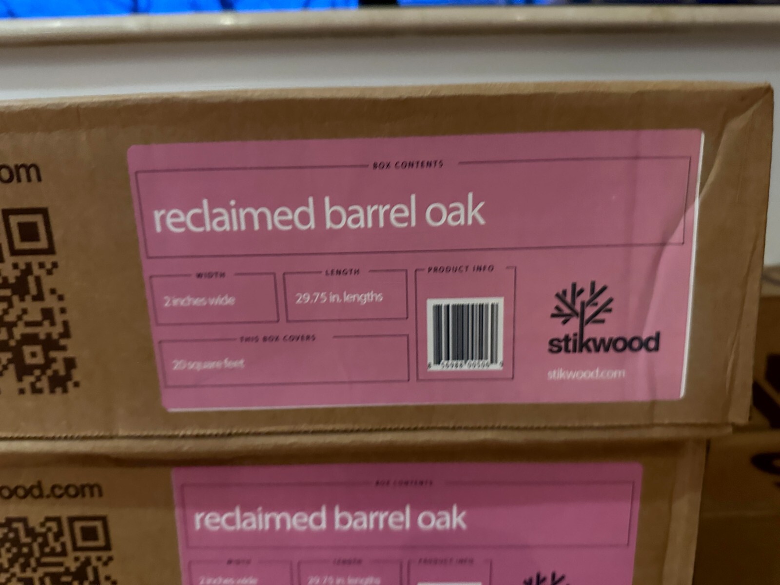 Stikwood 2" Reclaimed Barrel Oak Peel and Stick Wood Wall Planks