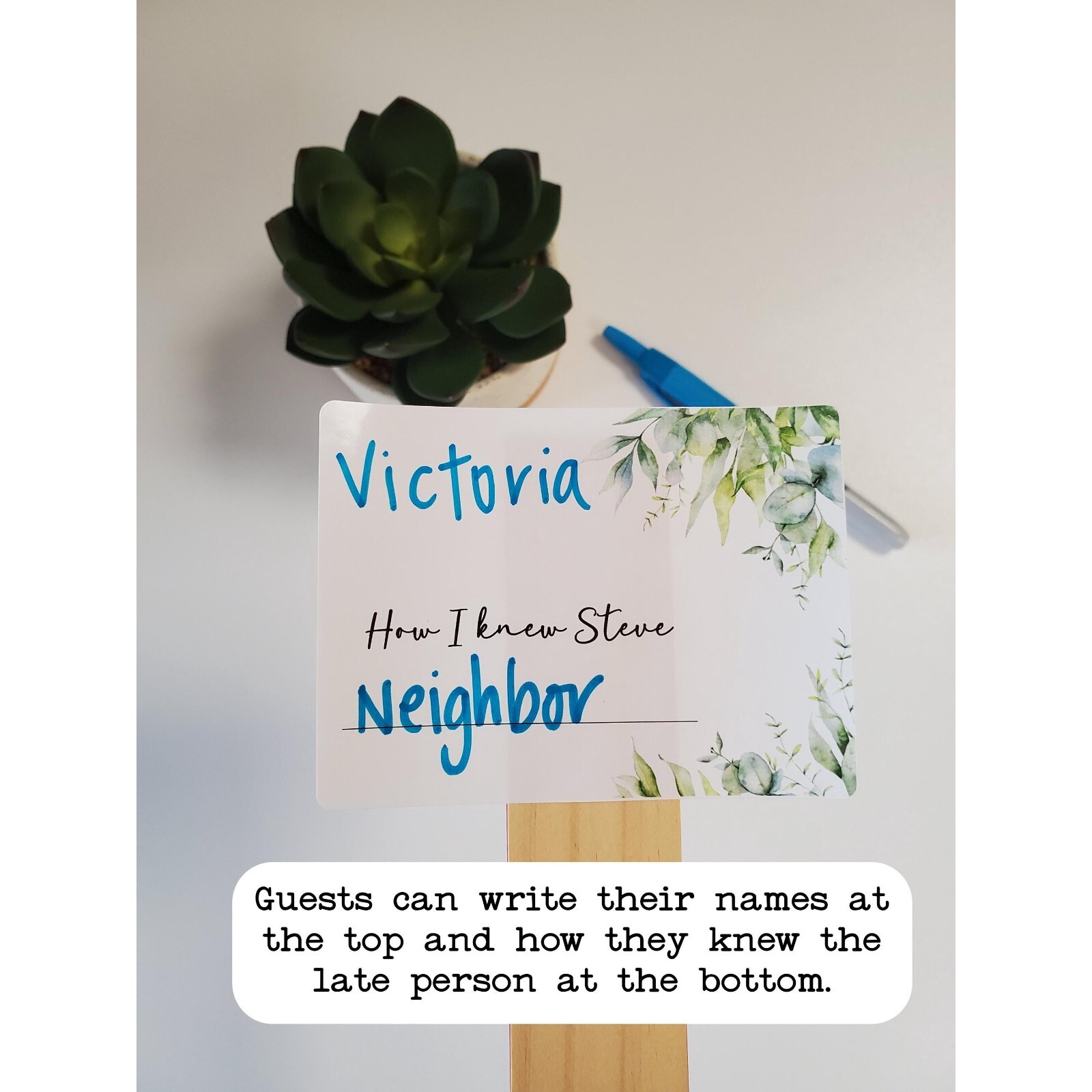 Custom Memorial Name Tag Stickers | Celebration Of Life | 4" x 3" Glossy Labels