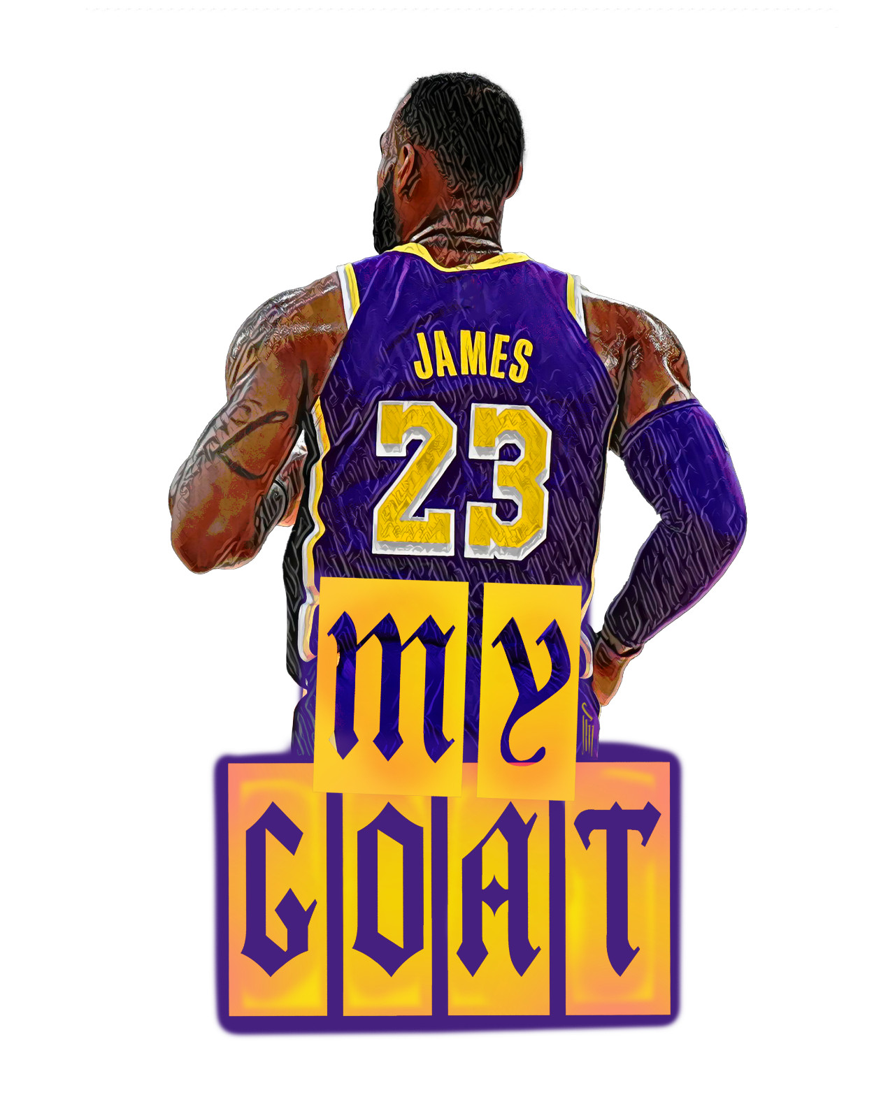 3" x 2" Lebron James 'MY GOAT' Vinyl Matte Sticker