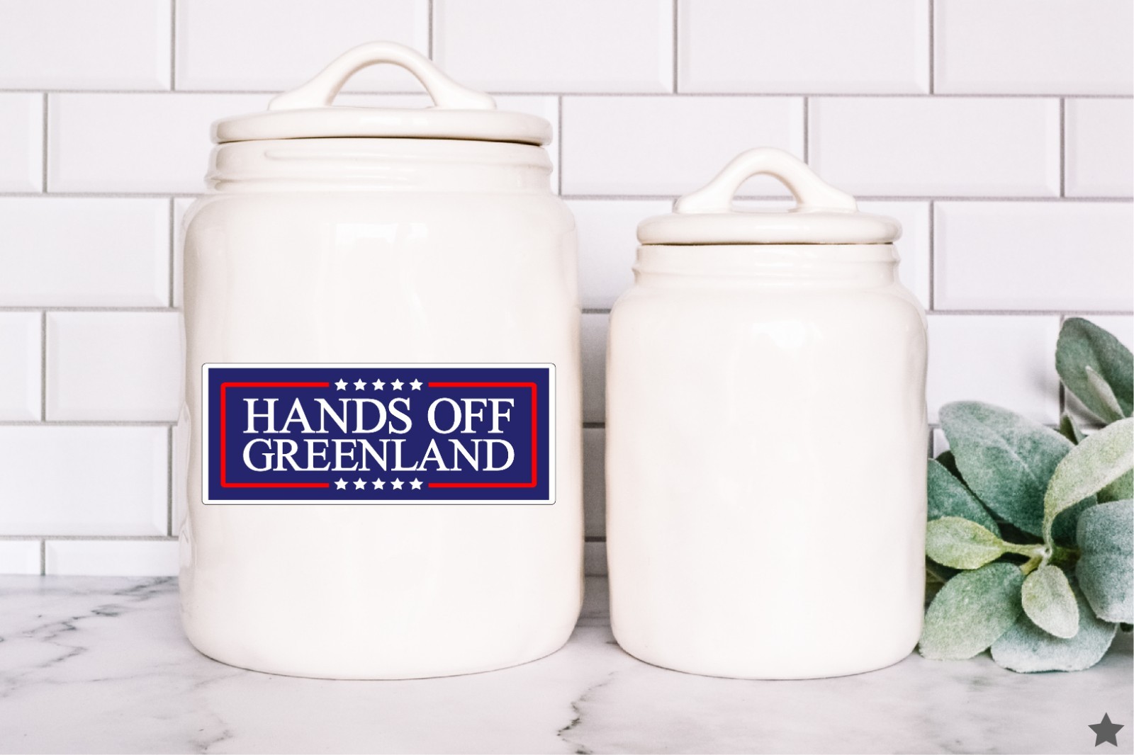 Hands Off Greenland Decal Sticker Anti USA Trump MAGA No War Protest Political