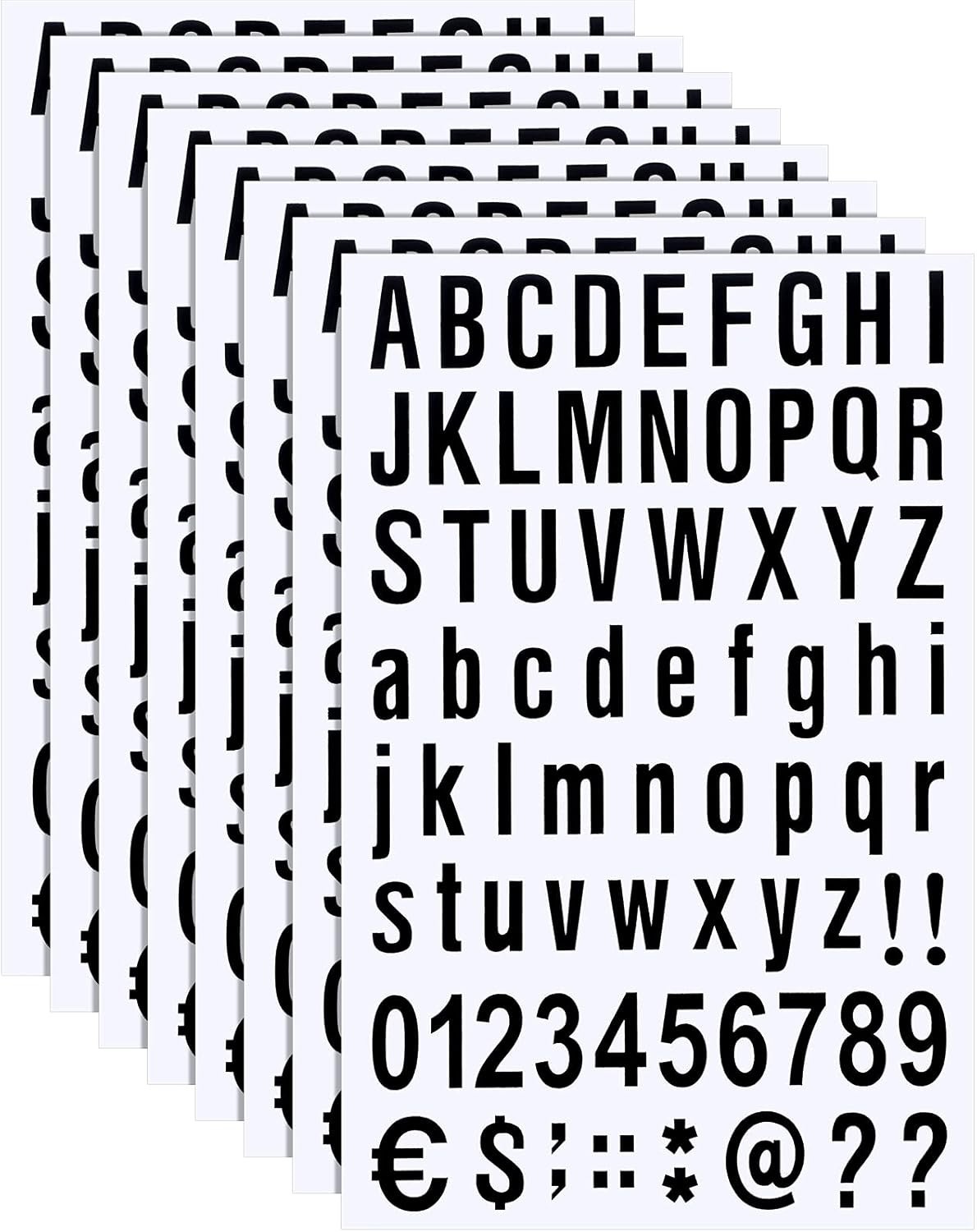 536-Piece Self-Adhesive Vinyl Letters & Numbers for Mailboxes, Trucks & Windows