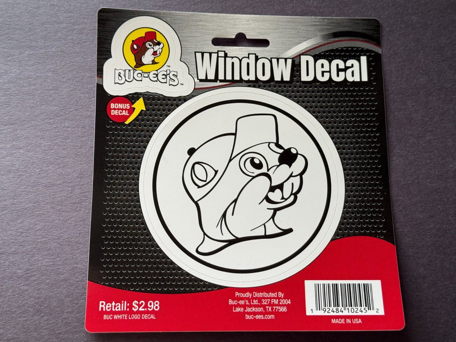 BUC-EE'S BUC EES 4 INCH WINDOW DECAL + BONUS DECAL READ DESCRIPTION