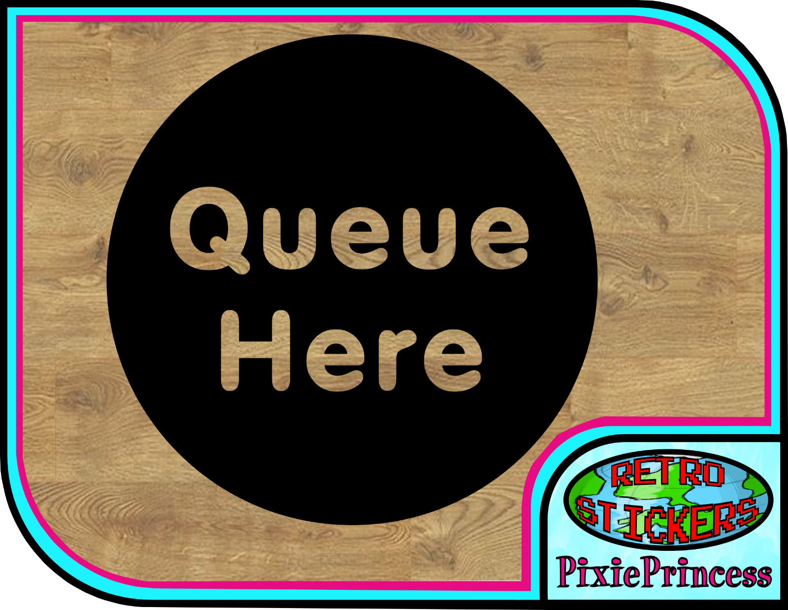 Social Distancing Floor Sticker R Vinyl Store Shop Decal Queue Place Marker Safe