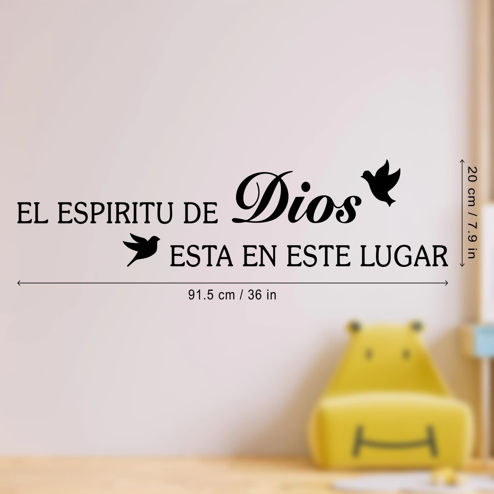 Bible Verses Wall Decor Sticker, El Espiritu De Dios Esta En Este Lugar Chris…