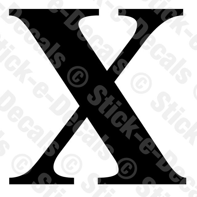 Roman Numeral X Vinyl Die Cut Decal Sticker – Number 10 Ten