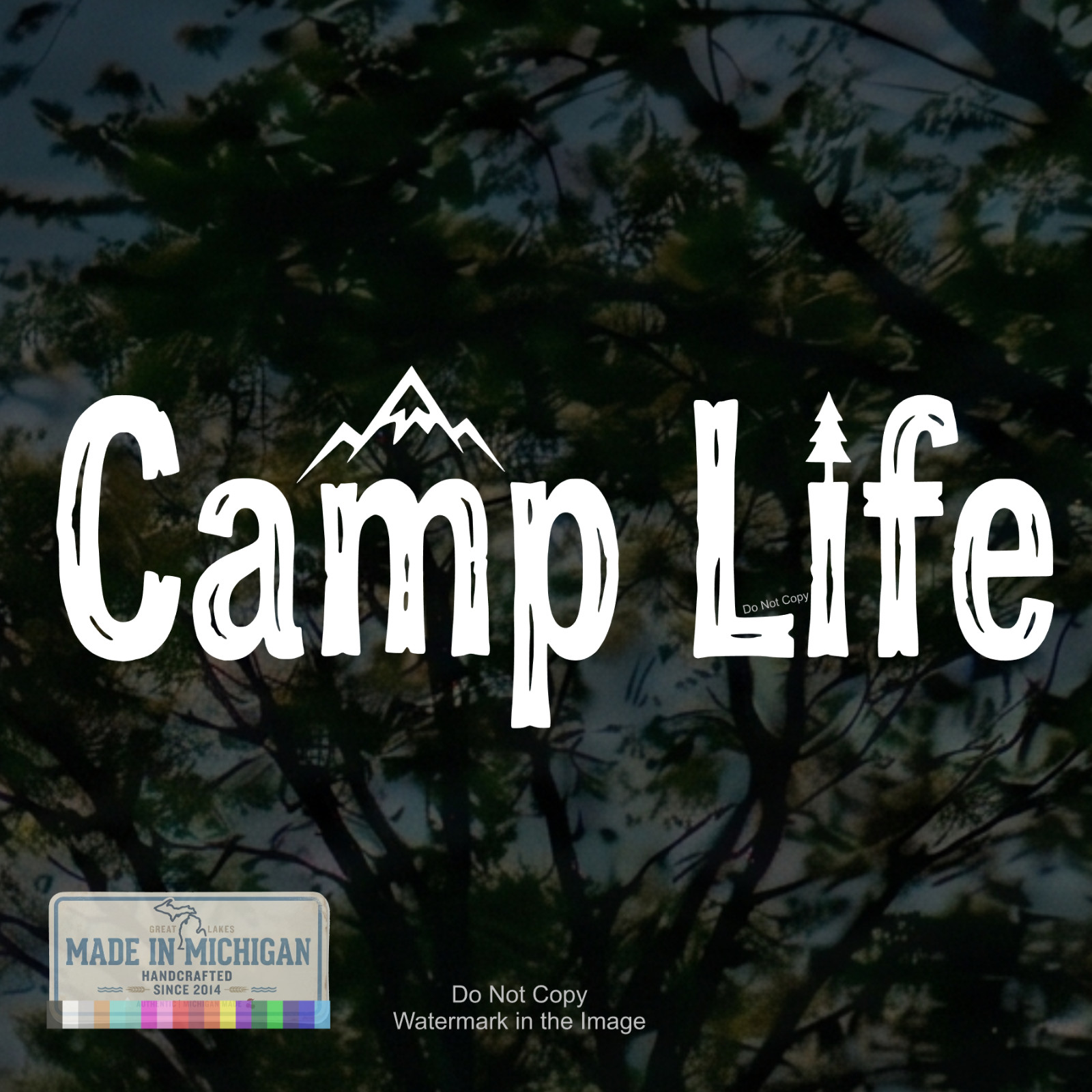 Camp Life Vinyl Decal Sticker Adventure Outdoor Camping Car Window Camper Van RV