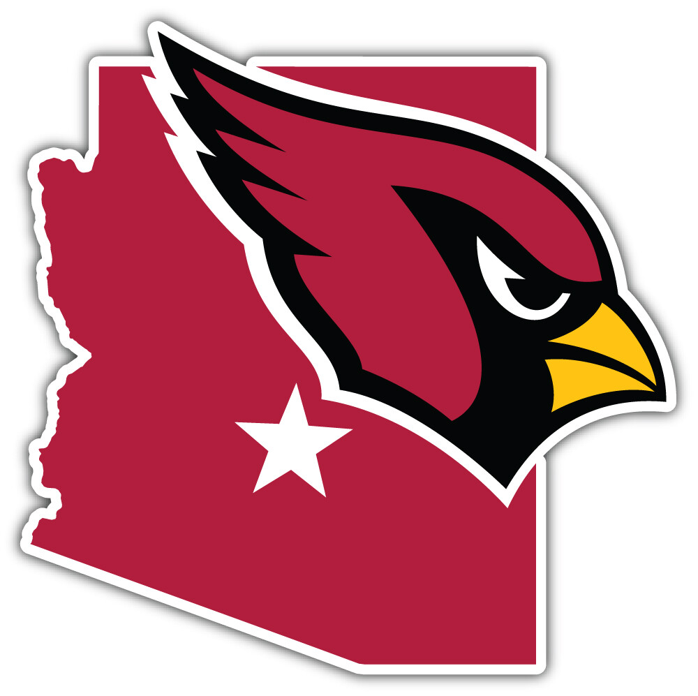 Arizona Cardinals Map NFL Sport Car Bumper Sticker Decal "SIZES"