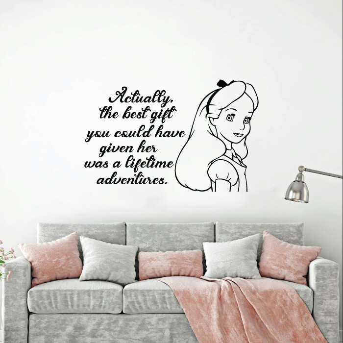Lifetime Alice in Wonderland Disney Vinyl Wall Art Sticker Home Kids Room Decals