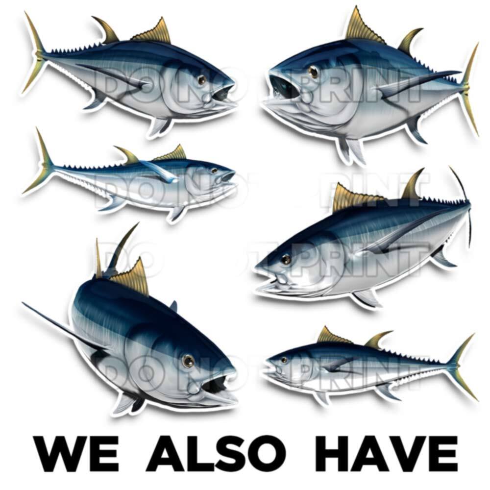 Albacore Decals Fish Stickers Vinyl Tackle Box Stickers – Set of 2 #123