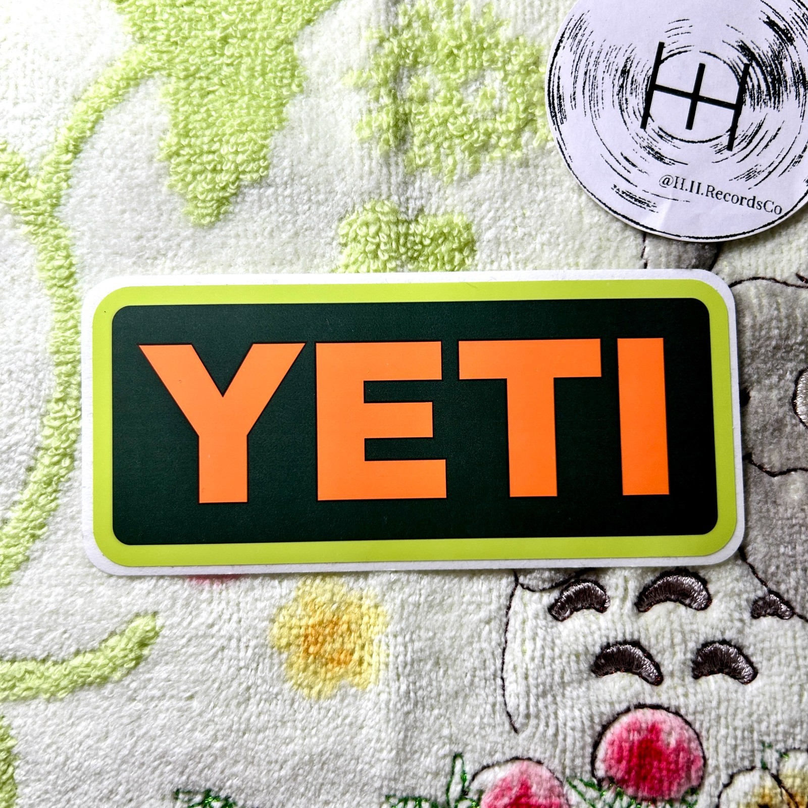 Yeti Official Sticker Decal Cooler Tumbler Outdoors Brand 4" Matte Orange Green