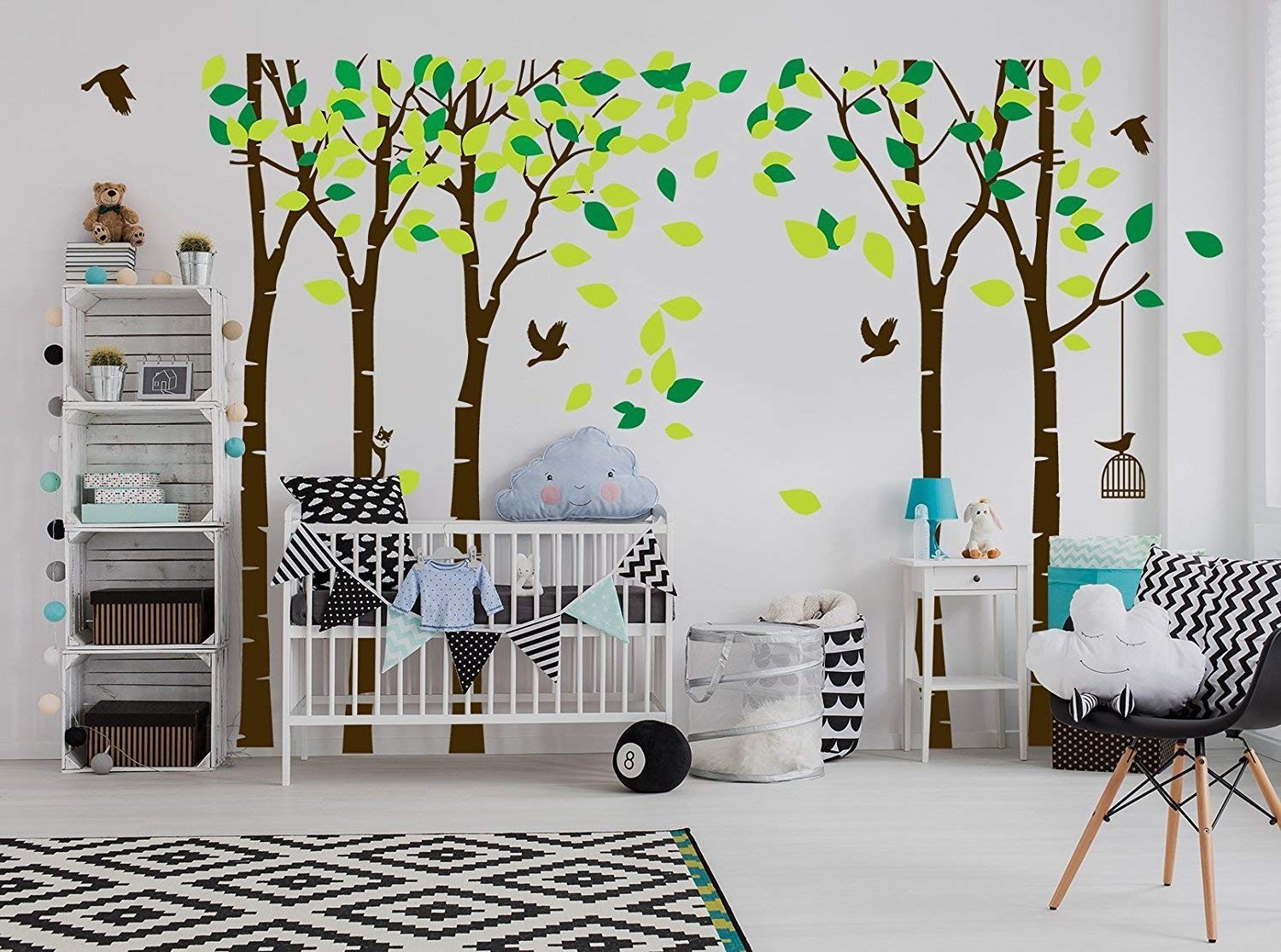 ANBER Giant Jungle Tree Wall Decal Removable Vinyl Sticker Mural Art Bedroom …