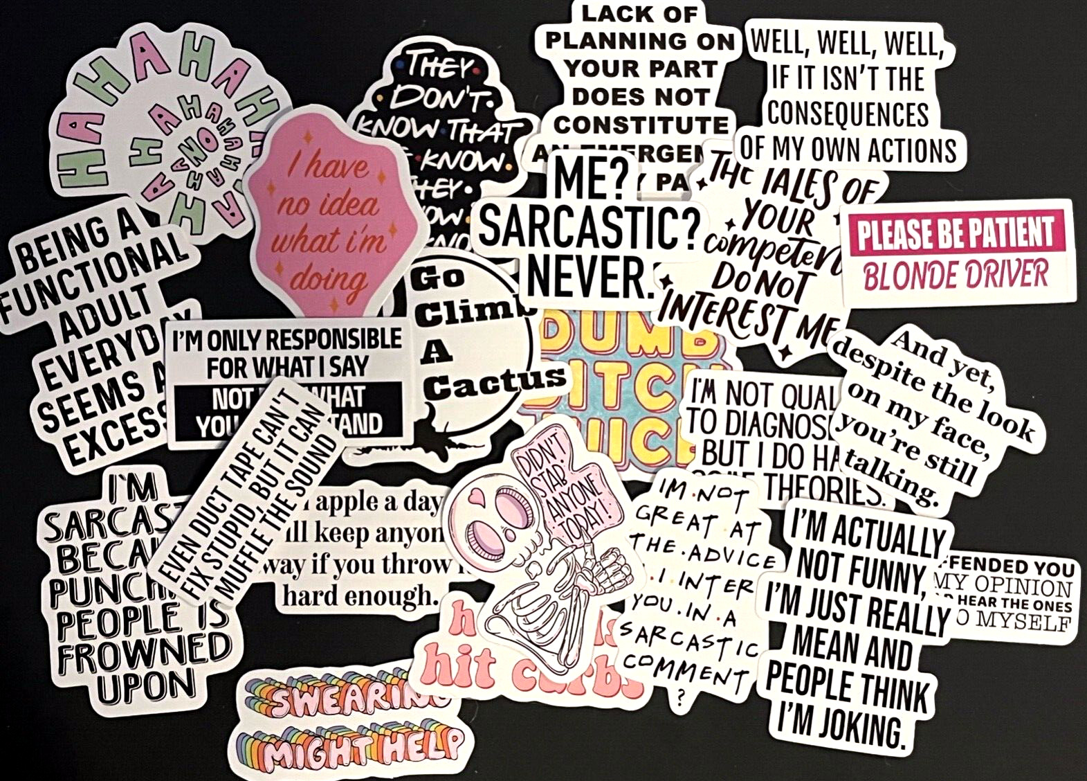 Funny Sarcastic Vinyl Stickers