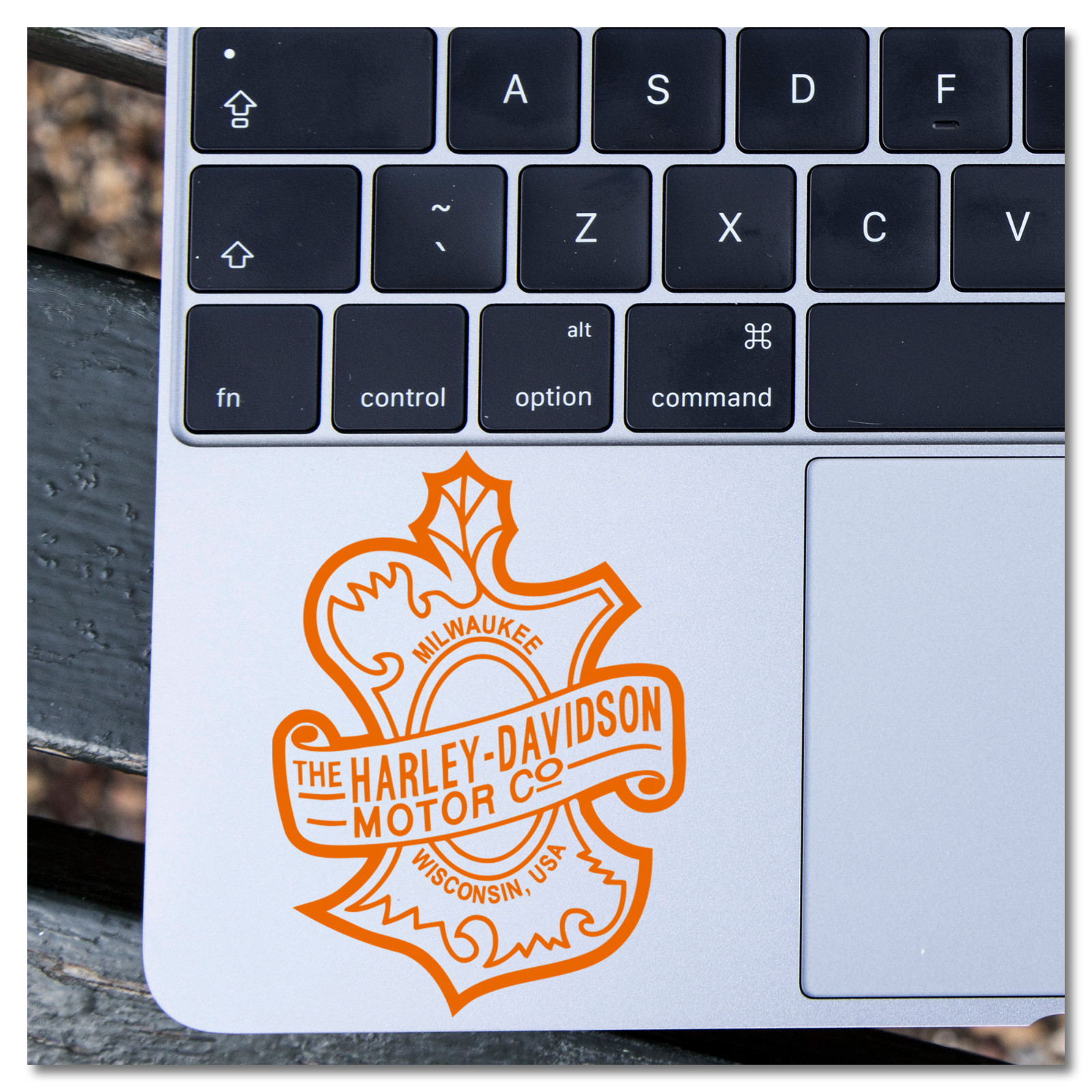 6" Harley Davidson Vintage Oak Leaf Vinyl Decal Sticker