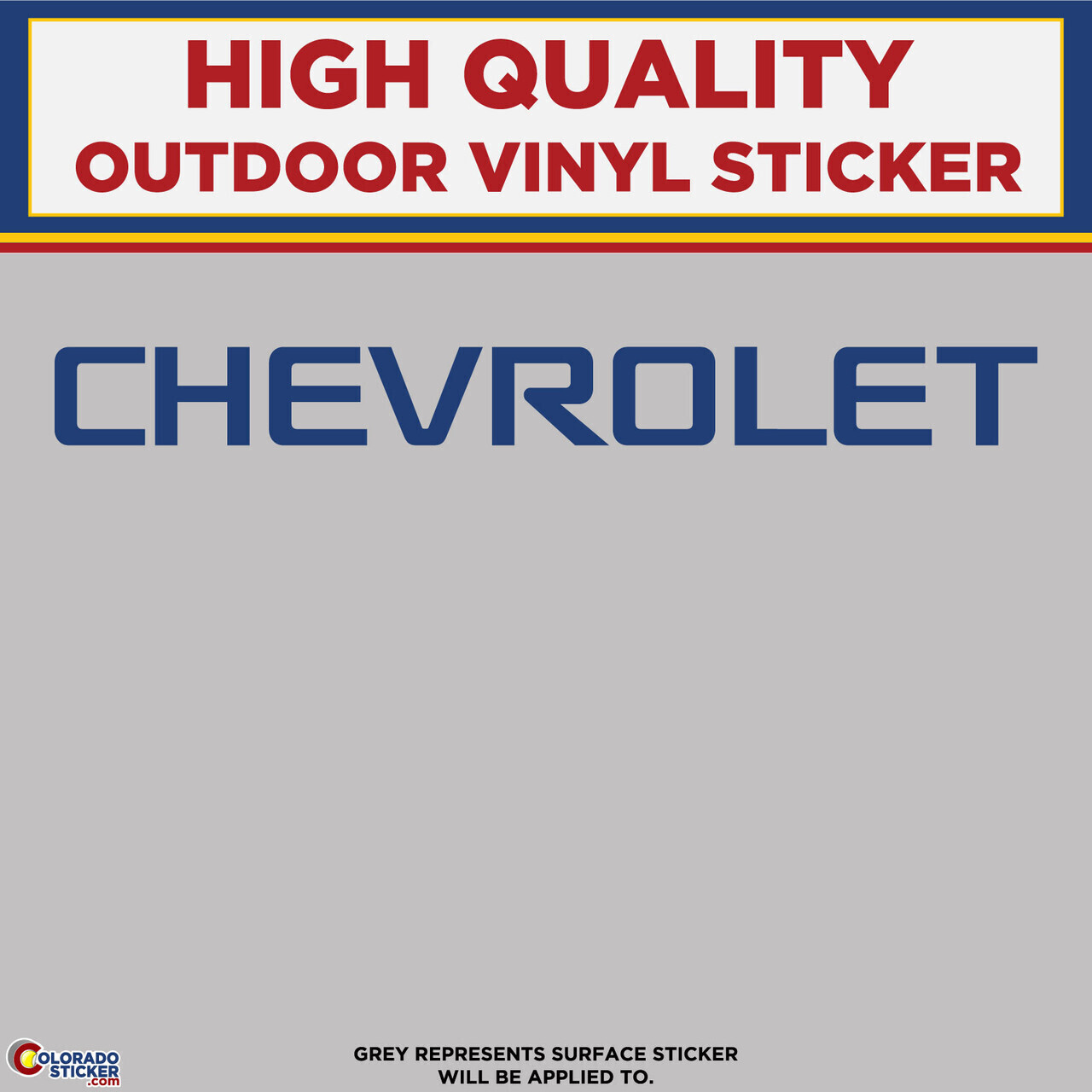 Chevrolet Text, Die Cut High Quality Vinyl Stickers