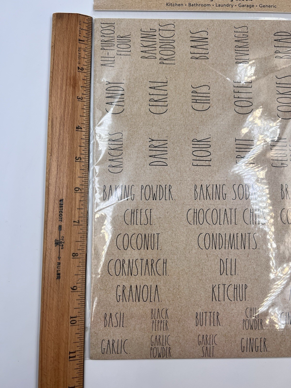 Rae Dunn Organizing Label Stickers for Pantry Bathroom Laundry kitchen 180 ct.