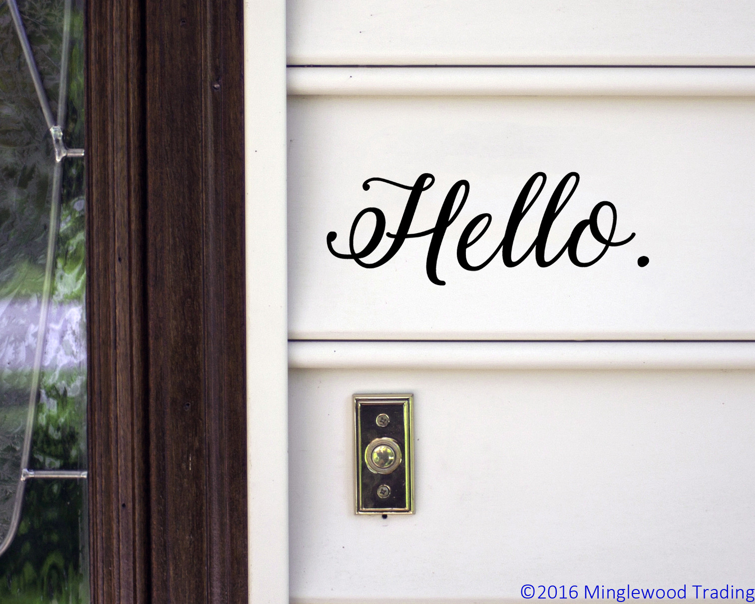 HELLO – Vinyl Sticker – Front Door Porch Greeting Wall – Die Cut Decal