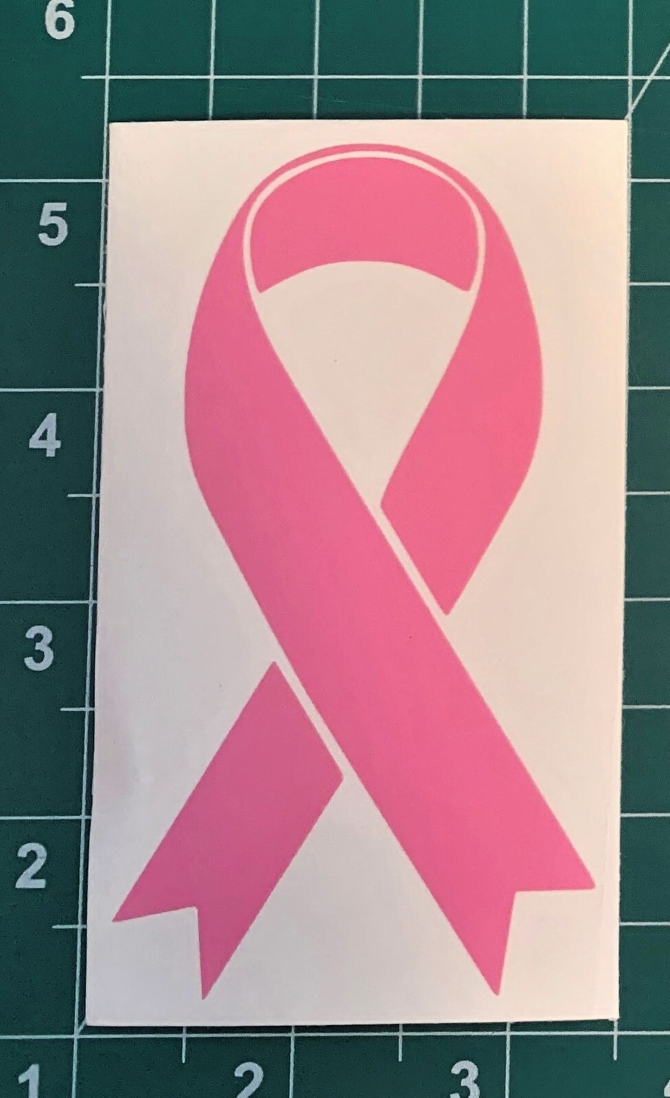BREAST CANCER PINK RIBBON – OUTDOOR VINYL DECAL / STICKER – 5 SIZES AVAILABLE
