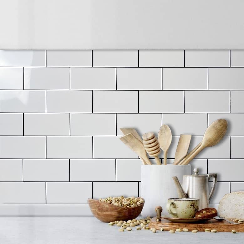 100-Piece Peel and Stick Waterproof Subway Tile for Kitchen & Bathroom, 3"x6"