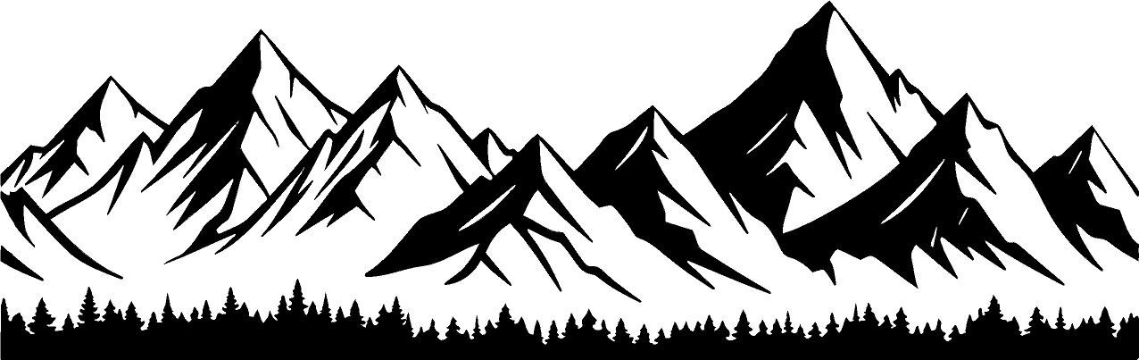 MOUNTAIN RANGE TREE SCENE LANDSCAPE Vinyl Decal -Sticker for Car Offroad Truck 3