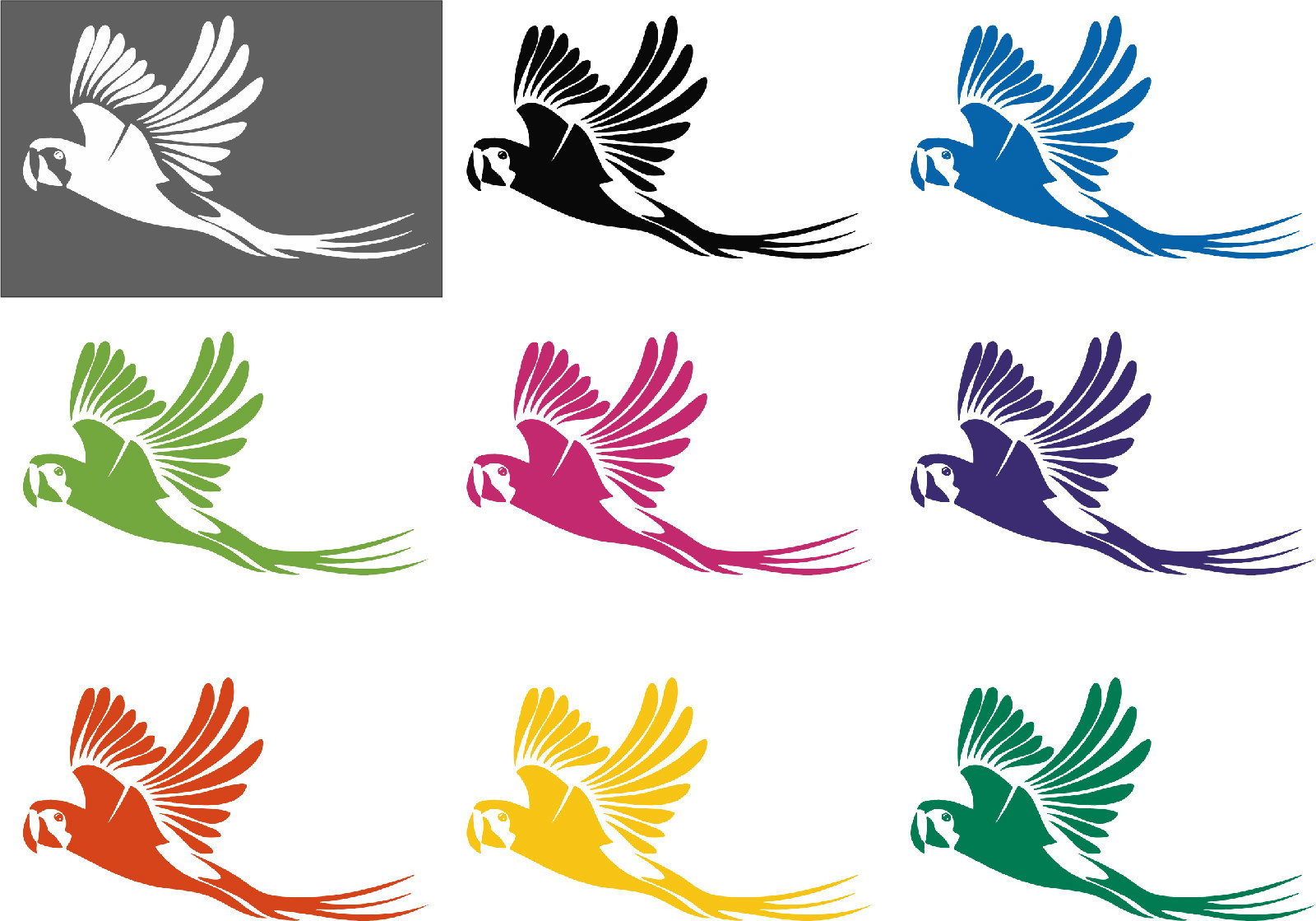 Parrot Bird Jungle Animal Car Truck Window Laptop Vinyl Decal Sticker