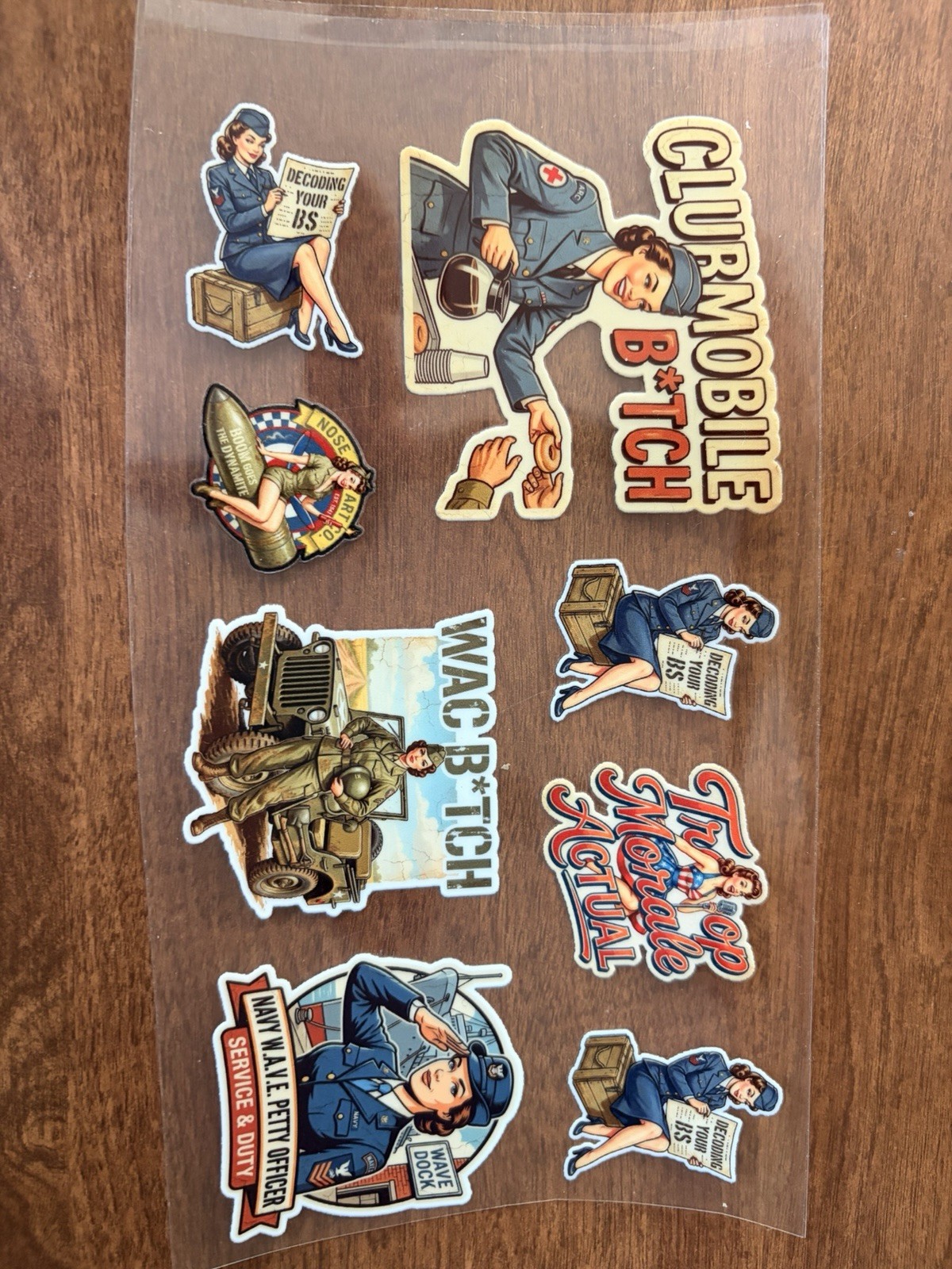 40 Pin Up Girls Decals Waterproof, Tear Resistant, Scratch Resistant Mi, Morale